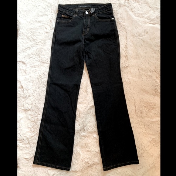 3/$10 Calvin Klein Black Wide Leg Jeans - Picture 4 of 4